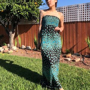 100% Silk Halter Maxi Dress